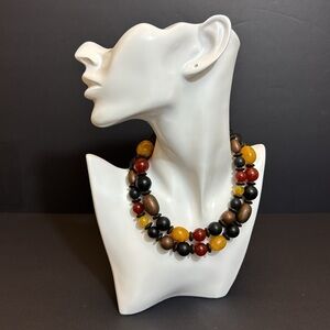 Vintage Multicolor Beaded Necklace